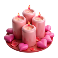 Realistic candle icon for romantic and festive themes. png