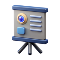 3D eye chart icon on a stand for vision tests. png