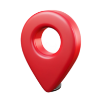 Realistic location pin icon for navigation and mapping themes. png
