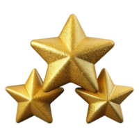 Realistic star icon for awards and festive themes. png