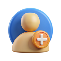 Add User Icon in 3D Design png