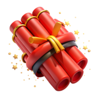 Explosive Bundle of Red Fireworks Sticks png