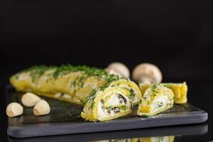Savory Potato Roll with Mushroom Filling photo