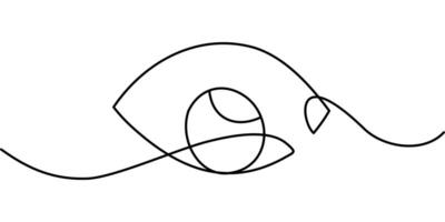 continuous line drawing of eye symbol. abstract line art illustration vector