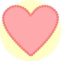 a heart shaped with pink dots on it vector