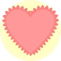 a heart shaped icon with a flower in the center vector