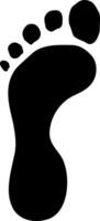 black foot print without background vector