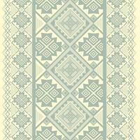 Seamless Geometric Tribal and Boho pattern in Green and Creamy Tones vector