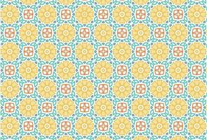 Multicolor floral design pattern vector
