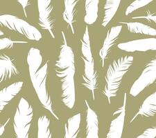 The Seamless background with bird feathers. vector