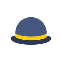 a hat with a blue and yellow stripe icon design vector