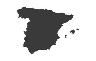Map of Spain on a white background. vector