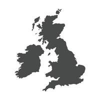 united kingdom map isolated on white background. for website layouts, reports, annual infographics, world,travel around the world, map silhouette backdrop vector