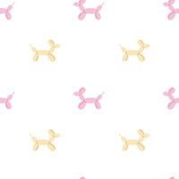 balloon in dog shape seamless pattern vector
