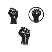 set of fist icons vector