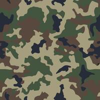 Green camouflage seamless pattern. Camo military background. Fabric print template. vector