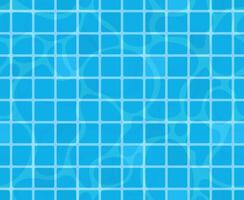 Swimming pool bottom caustics ripple and flow with waves. Seamless pattern. Texture of water surface. Overhead view. illustration. vector