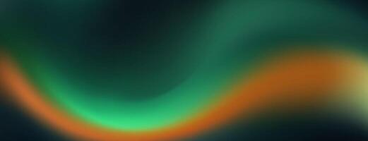 Abstract background with a flowing green and orange gradient vector