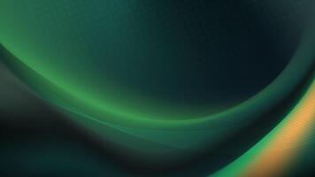 Abstract background with a dark green swirl and yellow vector