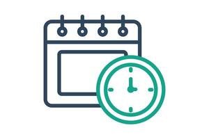 Schedule icon. line icon style. icon related to time and date. time elements illustration vector