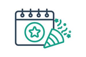 Event icon. line icon style. icon related to time and date. time elements illustration vector