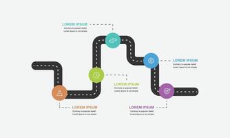 Business road map timeline infographic icons designed for abstract presentation data chart illustration vector