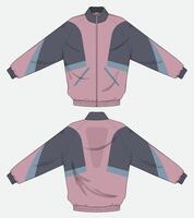 dull color jacket template design vector