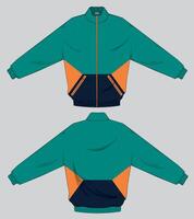 green color varsity jacket design vector