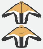 Jacket with black and gold color combination vector