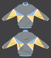 Gray color jacket design template vector