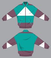 abstract design of jacket template front and back view vector
