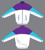 retro design track jacket template vector