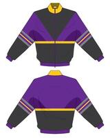 jacket back and front view template mock up vector