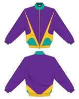 old style jacket back and front view vector