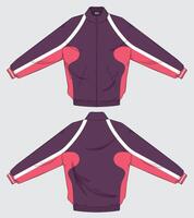 Jacket design with color suited for ladies vector