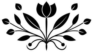 Minimalist floral ornament art perfect for designs vector