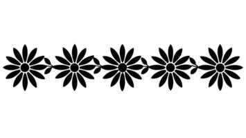 Decorative floral border design ideal for minimal and elegant projects vector