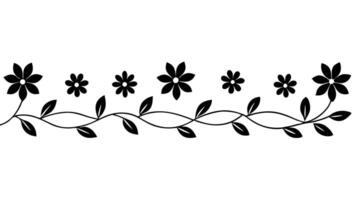 Stylish repeating floral border design with botanical inspirations vector