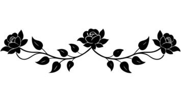 Elegant floral divider design with minimalist line art vector