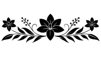 Ornate floral outline ideal for simple and modern design needs. vector