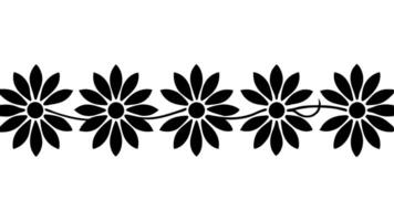 Decorative floral border design ideal for minimal and projects vector