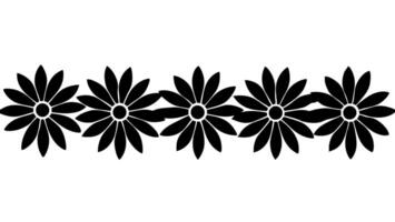 Stylish repeating floral border design with botanical vector