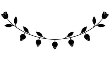 Simple botanical garland art for creative and modern designs vector
