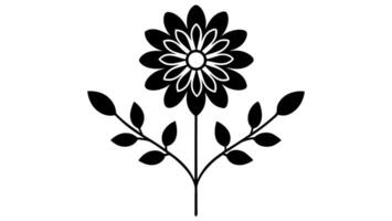 Simple and elegant floral line art ideal for various applications vector