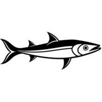 Wild Barracuda in Artistic Line Style for Marine vector
