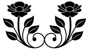 Elegant floral silhouettes perfect for decoration and design. vector