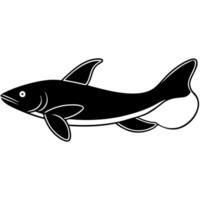 Minimalistic Fish Drawing Silhouette for Art and Design vector
