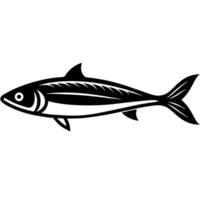 Minimalistic Mackerel Fish Silhouette for Creative Designs vector