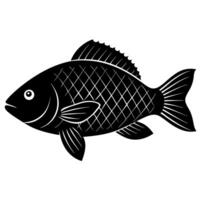 Free Tilapia Fish Silhouette Art for Download and Use vector