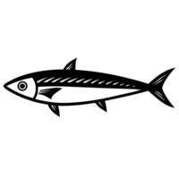 Minimalistic Mackerel Fish Silhouette for Use vector